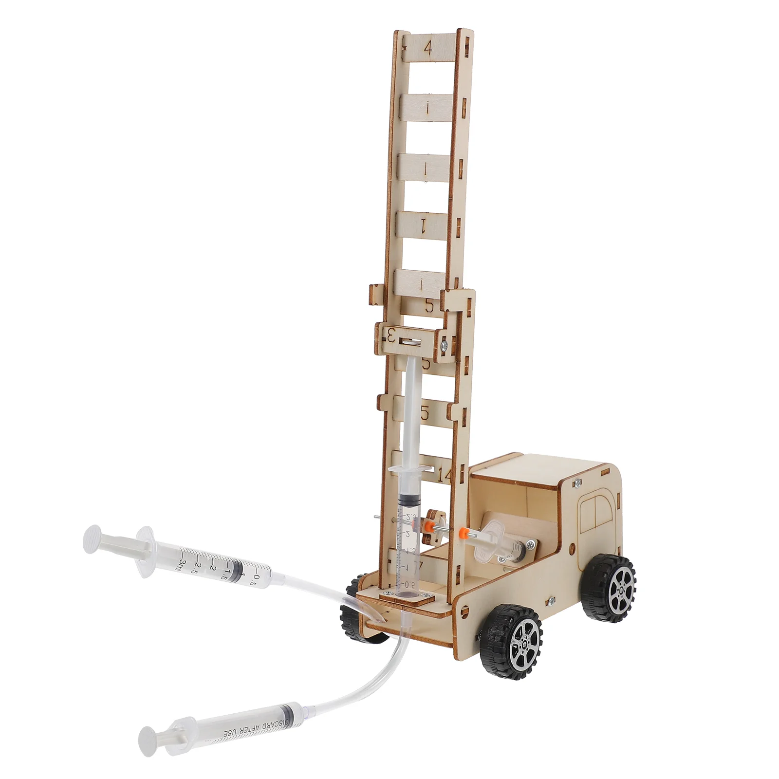 

1 Set DIY Fire Ladder Truck Model Scientific Experiment Assembling Teaching Aid