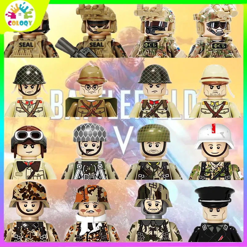 New Kids Toys Building Blocks WW2 Military Army Sea land air Soldiers Mini Action Figures Equipped with gun and base Christmas
New Kids Toys Building Blocks WW2 Military Army Sea land air Soldiers Mini Action Figures Equipped with gun and base Christmas