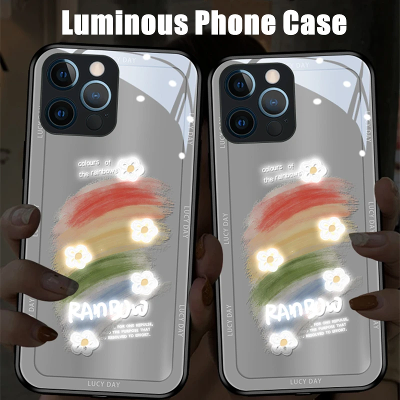 Rainbow Flower LED Light Glowing Luminous Tempered Glass Phone Case for OnePlus 6 6T 7 7T 8 8T 9 9R 10 Ace Nord N10 N20 N200 Pro
Rainbow Flower LED Light Glowing Luminous Tempered Glass Phone Case for OnePlus 6 6T 7 7T 8 8T 9 9R 10 Ace Nord N10 N20 N200 Pro