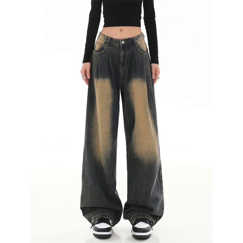 Women Vintage Blue Baggy Jeans Harajuku Streetwear Oversize High Waist Denim Pants 90s Y2k Fashion Wide Leg Cowboy Trousers 2023
Women Vintage Blue Baggy Jeans Harajuku Streetwear Oversize High Waist Denim Pants 90s Y2k Fashion Wide Leg Cowboy Trousers 2023