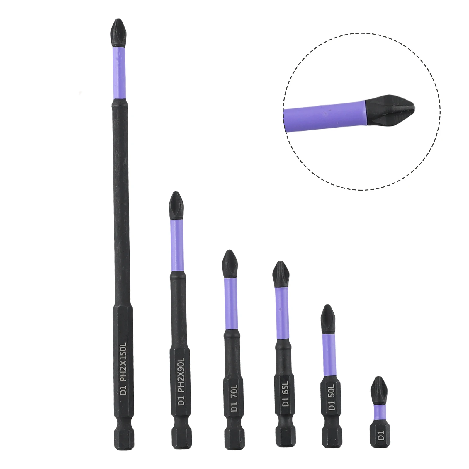 6Pcs PH2 Magnetic Batch Head Impact Cross Screwdriver Bits 25/50/65/70/90/150mm Anti Non-slip Bits For Electric Screwdrivers
6Pcs PH2 Magnetic Batch Head Impact Cross Screwdriver Bits 25/50/65/70/90/150mm Anti Non-slip Bits For Electric Screwdrivers