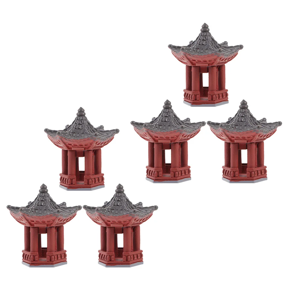 6 Pcs Micro Landscape Pavilion Gazebo Desktop Ornaments Mini Pagoda Decoration Tabletop Resin Statue Tiny Model 
6 Pcs Micro Landscape Pavilion Gazebo Desktop Ornaments Mini Pagoda Decoration Tabletop Resin Statue Tiny Model