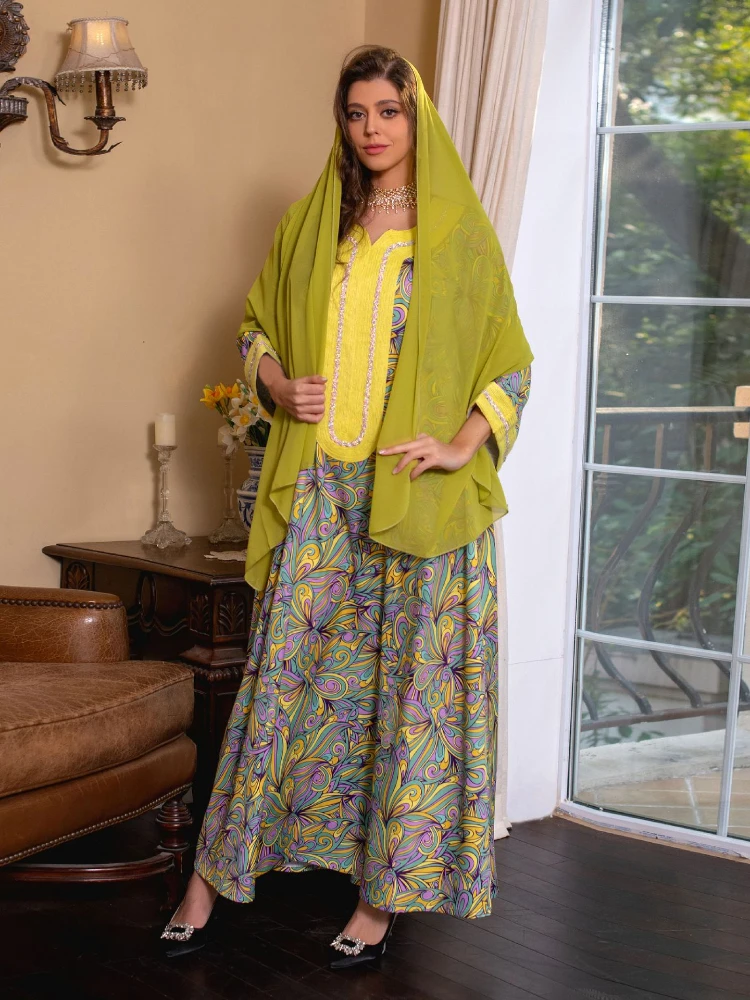 Morocco Kaftan Diamond Muslim Women Abaya India Dresses Wedding Evening Party Dress Elegant Belted Jilbab Abaya Dubai Caftan
Morocco Kaftan Diamond Muslim Women Abaya India Dresses Wedding Evening Party Dress Elegant Belted Jilbab Abaya Dubai Caftan