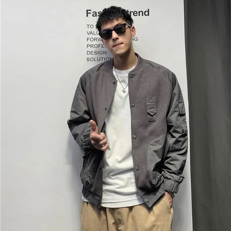 Мужская повседневная куртка, черно-серая тонкая куртка с воротником-стойкой, на осень
Мужская повседневная куртка, черно-серая тонкая куртка с воротником-стойкой, на осень