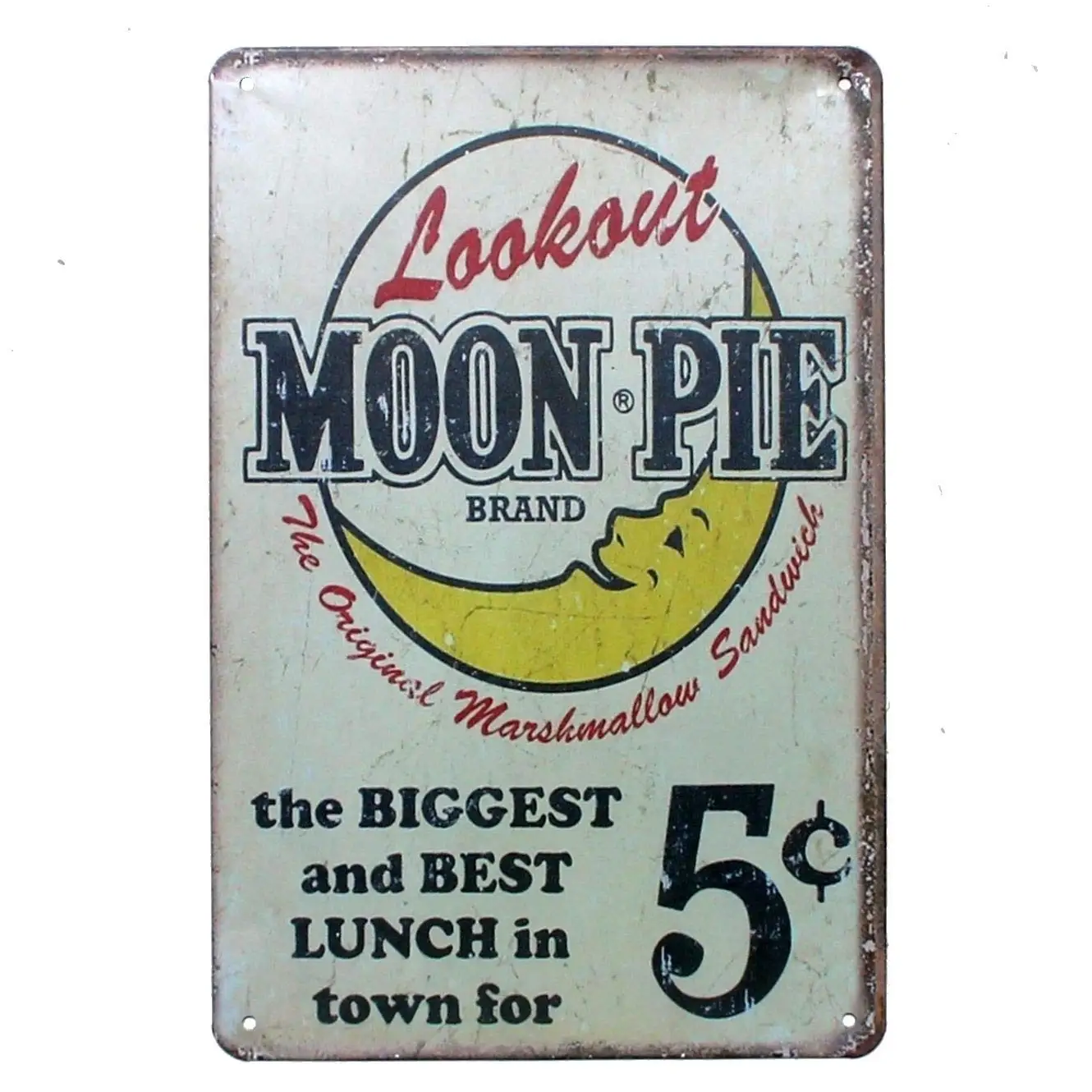 

Metal Tin Sign Look Out Moon Pie Pub Home Vintage Retro Poster Cafe Art TIN Sign 7.8X11.8 INCH