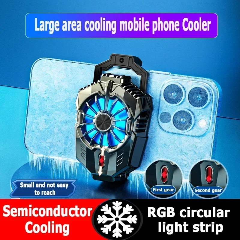 

X20 Mobile Phone Type-C System Back-clip Semiconductor Cooling Fan Radiator for PUBG Game Cooler for IOS Android Cool Heat Sink