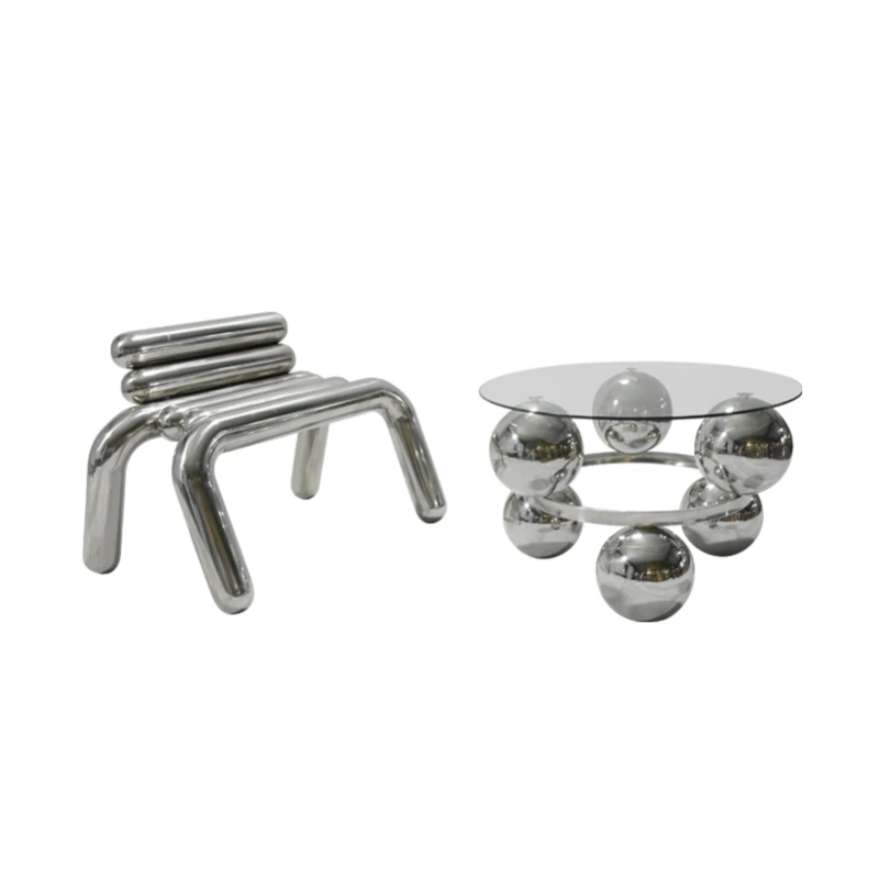 Hxl Stainless Steel Mesh Red Chair Fashion Shop Display Stool Glass Coffee Table Acrylic Table
Hxl Stainless Steel Mesh Red Chair Fashion Shop Display Stool Glass Coffee Table Acrylic Table