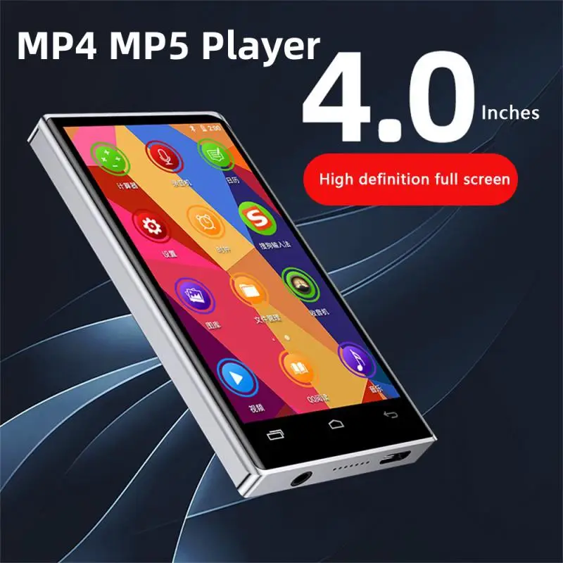 

New MP4 MP5 Music Player 4.0"IPS HD Touch Screen Bluetooth-compatible 5.0 FM Radio Recording E-book Video Player Support APE