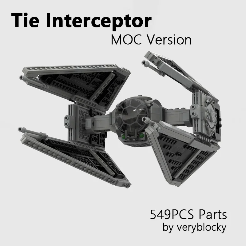 

549Pcs TIE Interceptors Defender MOC Building Blocks Imperial Fleet Emperor Royal Guard Fighters DIY Brick Space Collection Toys
