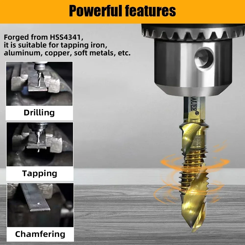 Hex Screw Tap Set Compound Thread Screw Titanium Shank Hand Tool Plated Bits Machine Drill Tap Tap Metric
Hex Screw Tap Set Compound Thread Screw Titanium Shank Hand Tool Plated Bits Machine Drill Tap Tap Metric
