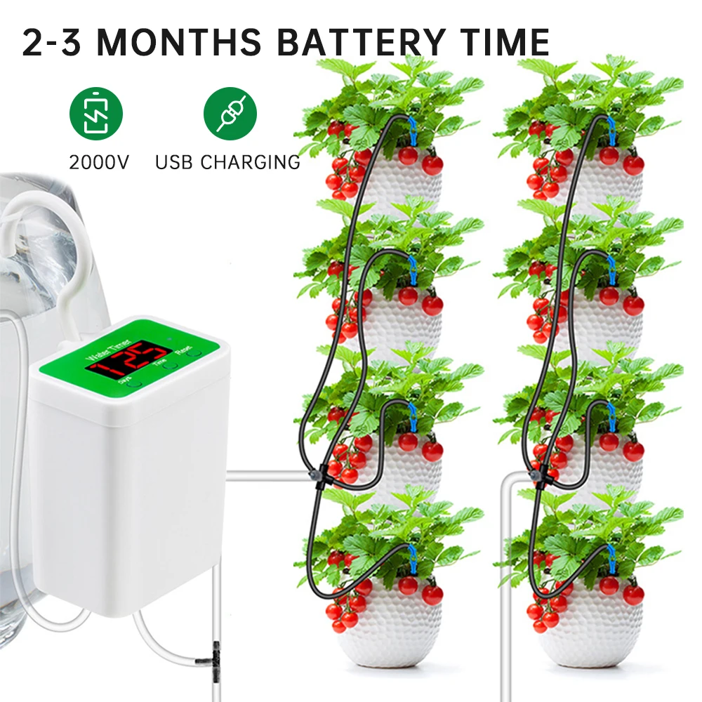 Water Pump Intelligent Drip Irrigation Timer System Garden Automatic Watering Device Solar Energy Charging Potted Plant
Water Pump Intelligent Drip Irrigation Timer System Garden Automatic Watering Device Solar Energy Charging Potted Plant