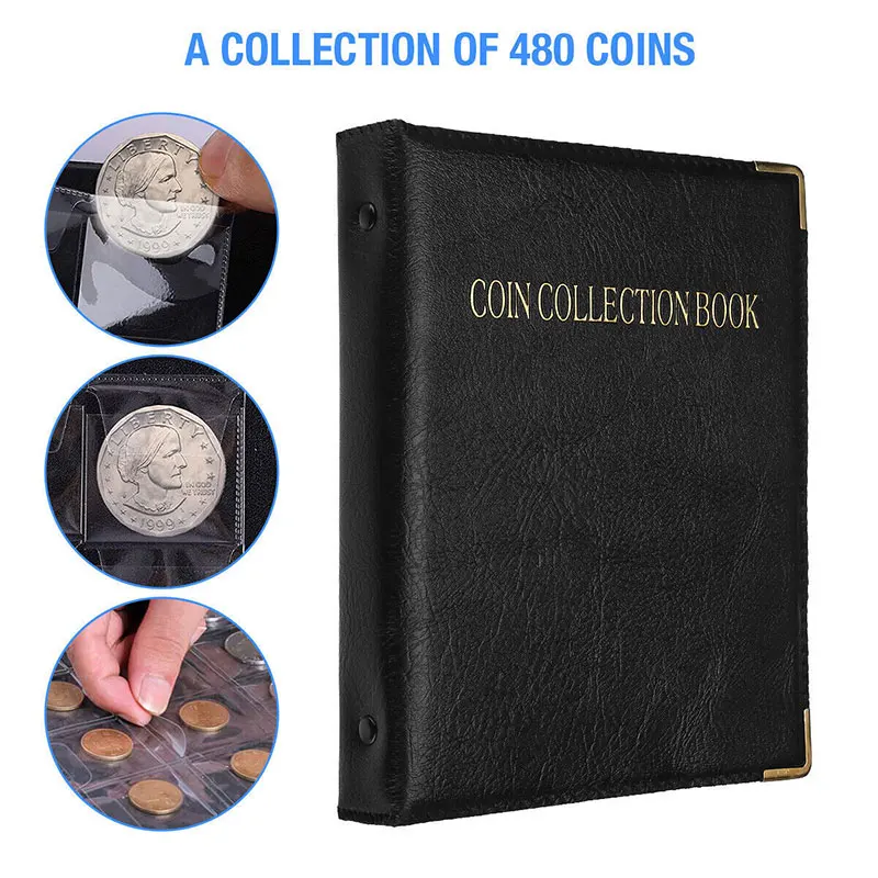 480 Pieces Coins Storage Book Commemorative Coin Collection Album Volume Folder Hold Mini Penny Coin Storage Bag Organizer
480 Pieces Coins Storage Book Commemorative Coin Collection Album Volume Folder Hold Mini Penny Coin Storage Bag Organizer