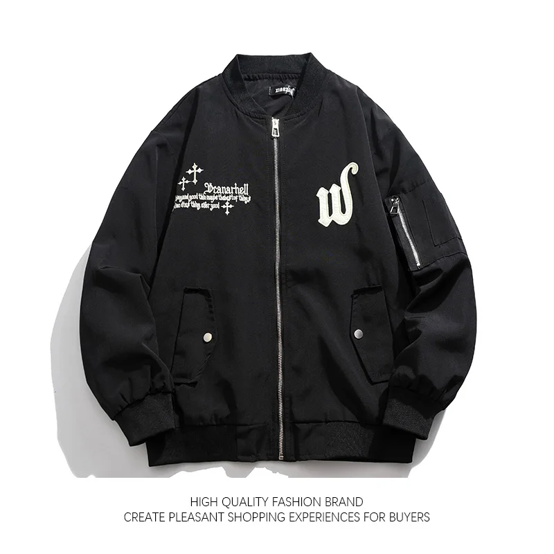 Waterproof Embroidered Baseball Uniform Spring Autumn American Youth Retro Street Versatile Men Women's Gothic Patchwork Jacket
Waterproof Embroidered Baseball Uniform Spring Autumn American Youth Retro Street Versatile Men Women's Gothic Patchwork Jacket