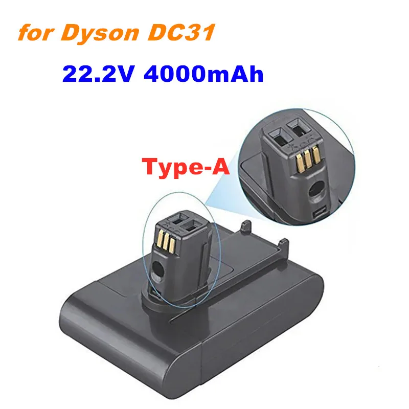 Литий-ионный аккумулятор 22,2 в 4000 мАч DC31 тип A для Dyson DC31 DC34 DC35 DC44 DC45 Аккумуляторы для ручных пылесосов для животных
Литий-ионный аккумулятор 22,2 в 4000 мАч DC31 тип A для Dyson DC31 DC34 DC35 DC44 DC45 Аккумуляторы для ручных пылесосов для животных