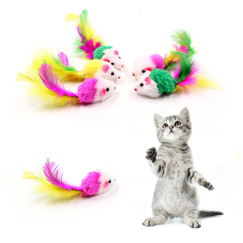 Soft Fleece False Mouse Cat Toys Colorful Feather Mini Funny Playing Training interactive Toys For Cats Kitten Pet Supplies
Soft Fleece False Mouse Cat Toys Colorful Feather Mini Funny Playing Training interactive Toys For Cats Kitten Pet Supplies
