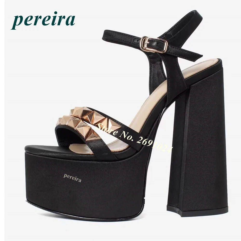 Black Rivet Chunky Heel Sandals 2022 New Designer Brand Platform Open Toe Buckle Strap High Heels for Women Summer Sexy Ladies
Black Rivet Chunky Heel Sandals 2022 New Designer Brand Platform Open Toe Buckle Strap High Heels for Women Summer Sexy Ladies