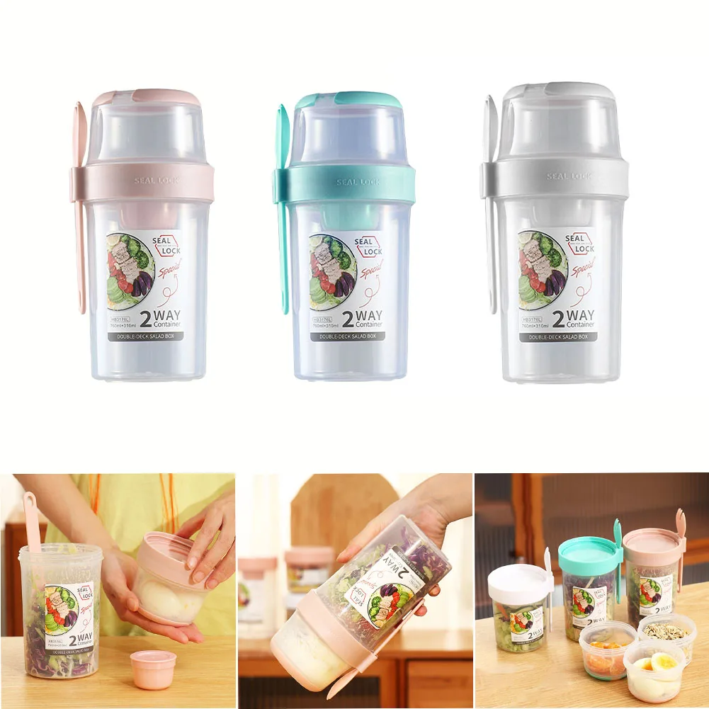 Контейнер для хранения свежести, двухуровневый контейнер для хранения овсяной муки, хлопьев, орехов, йогурта, соуса, еды, фруктовая чаша, разноцветные кухонные принадлежности 
Контейнер для хранения свежести, двухуровневый контейнер для хранения овсяной муки, хлопьев, орехов, йогурта, соуса, еды, фруктовая чаша, разноцветные кухонные принадлежности