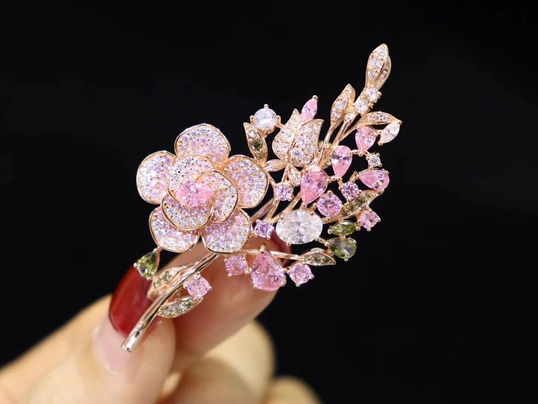 

Ruif 925 Sterling Silver Plum Blossom Brooches for Women New Arrival Brooch Pin Fashion Jewelry For Gift Exquisite Broches