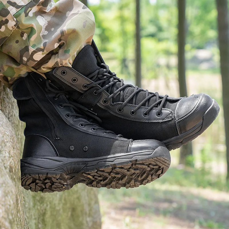 36-46Size Men Women Military Training Canvas Shoe Outdoor Sport Wearproof Breathable Tactical Boots Summer Climbing Hiking Shoes
36-46Size Men Women Military Training Canvas Shoe Outdoor Sport Wearproof Breathable Tactical Boots Summer Climbing Hiking Shoes