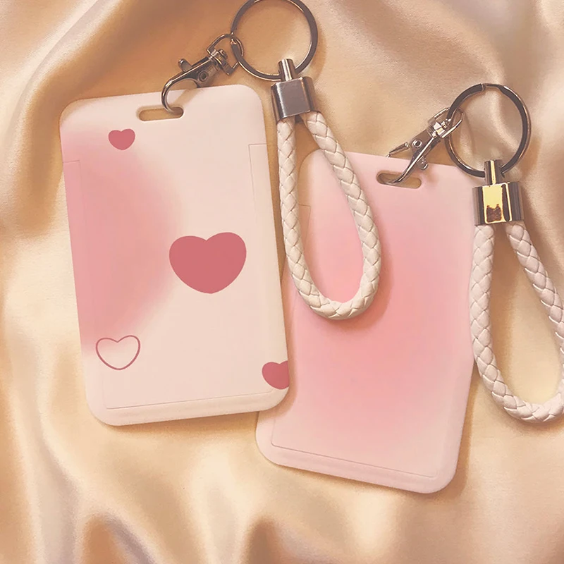 Cute Pink Love Credit Card Holders Keychain Bank ID Holders Badge Card Cover Case Business Card Holder Student Supplies
Cute Pink Love Credit Card Holders Keychain Bank ID Holders Badge Card Cover Case Business Card Holder Student Supplies