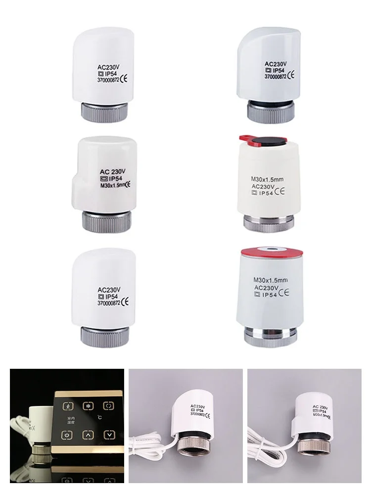 1PCS AC230V Electrothermal Actuator Suitable For Various Floor Heating And Radiator Systems Easy Adjustment White M30x1.5mm
1PCS AC230V Electrothermal Actuator Suitable For Various Floor Heating And Radiator Systems Easy Adjustment White M30x1.5mm