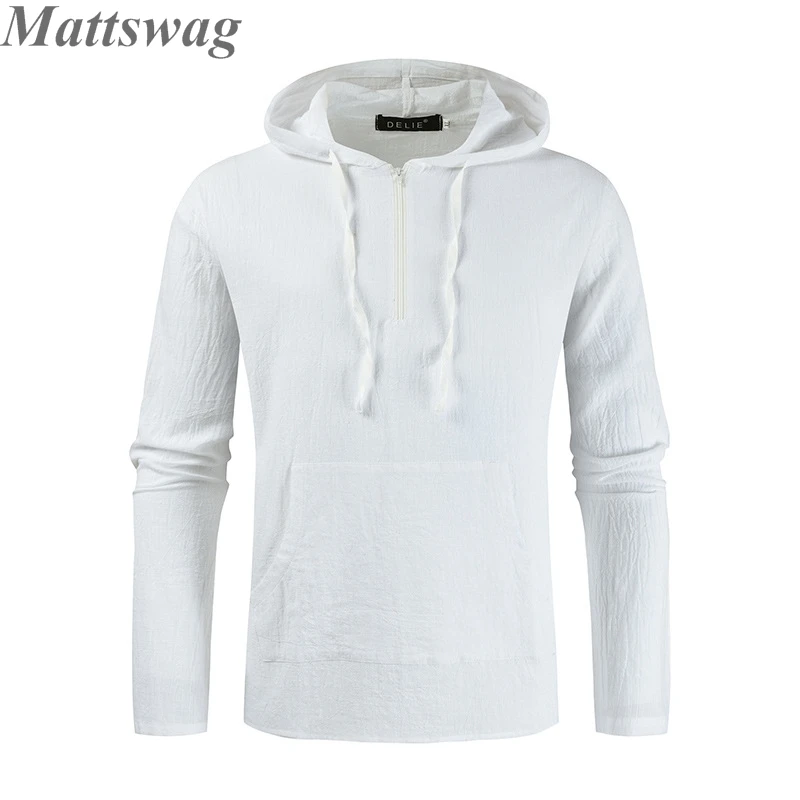 White Linen Cotton Hoodie Sweatshirts For Men Pure Color Simple Long Sleeve Men's Clothing Stylish Quarter Zipper Hooded Shirts
White Linen Cotton Hoodie Sweatshirts For Men Pure Color Simple Long Sleeve Men's Clothing Stylish Quarter Zipper Hooded Shirts