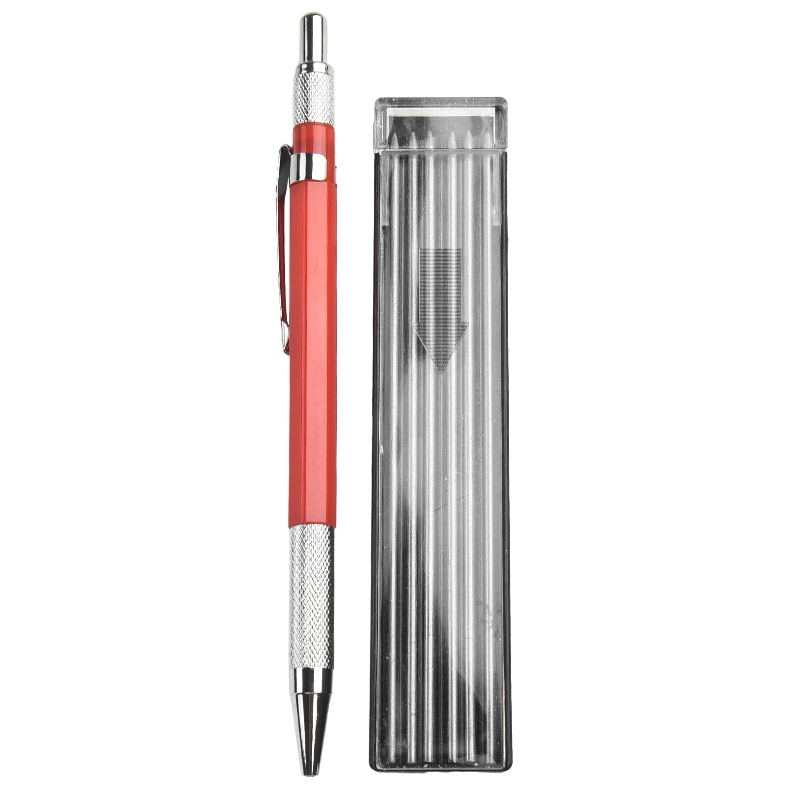 Mechanical Metal Marker Welder Pencil With Silver Streak Refills Built-In Sharpener For Pipe Fitter Welder Construction Tools
Mechanical Metal Marker Welder Pencil With Silver Streak Refills Built-In Sharpener For Pipe Fitter Welder Construction Tools