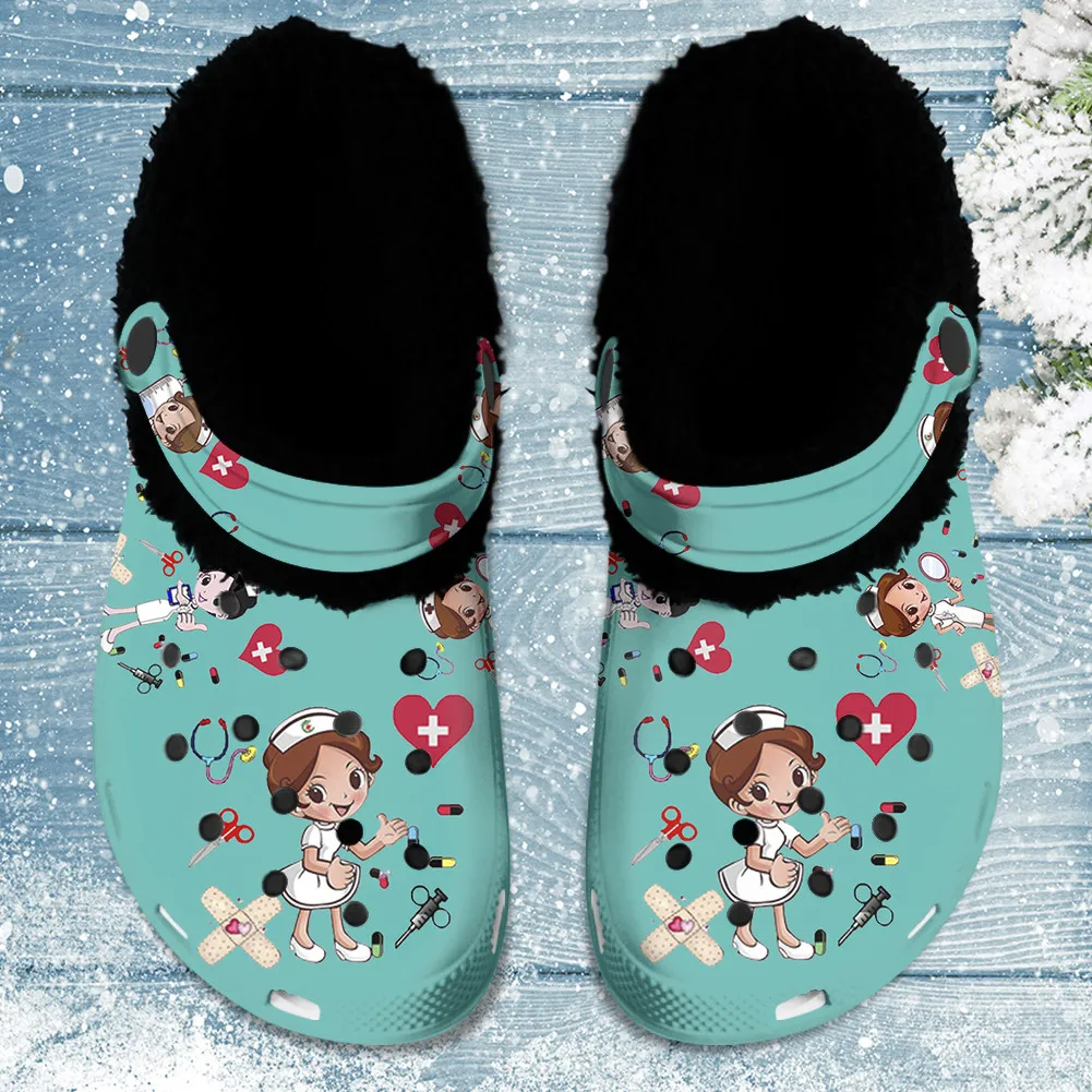 INSTANTARTS Medical Doctor Nurse Shoe Slip-on Plush Clogs Sandals Winter Comfort Cotton Nurse Slippers Comfort Hole Shoes 2024
INSTANTARTS Medical Doctor Nurse Shoe Slip-on Plush Clogs Sandals Winter Comfort Cotton Nurse Slippers Comfort Hole Shoes 2024