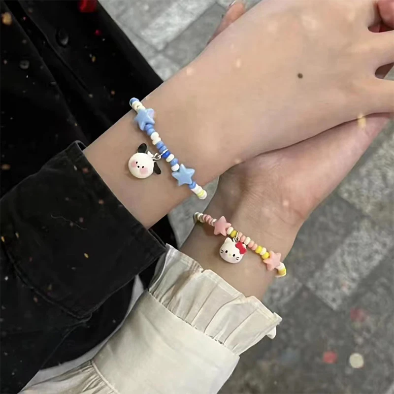 Sanrio аниме HelloKitty бисерный браслет Kawaii понравился My Melody Cinnamoroll милый светлый браслет для студентов подарок на день рождения
Sanrio аниме HelloKitty бисерный браслет Kawaii понравился My Melody Cinnamoroll милый светлый браслет для студентов подарок на день рождения