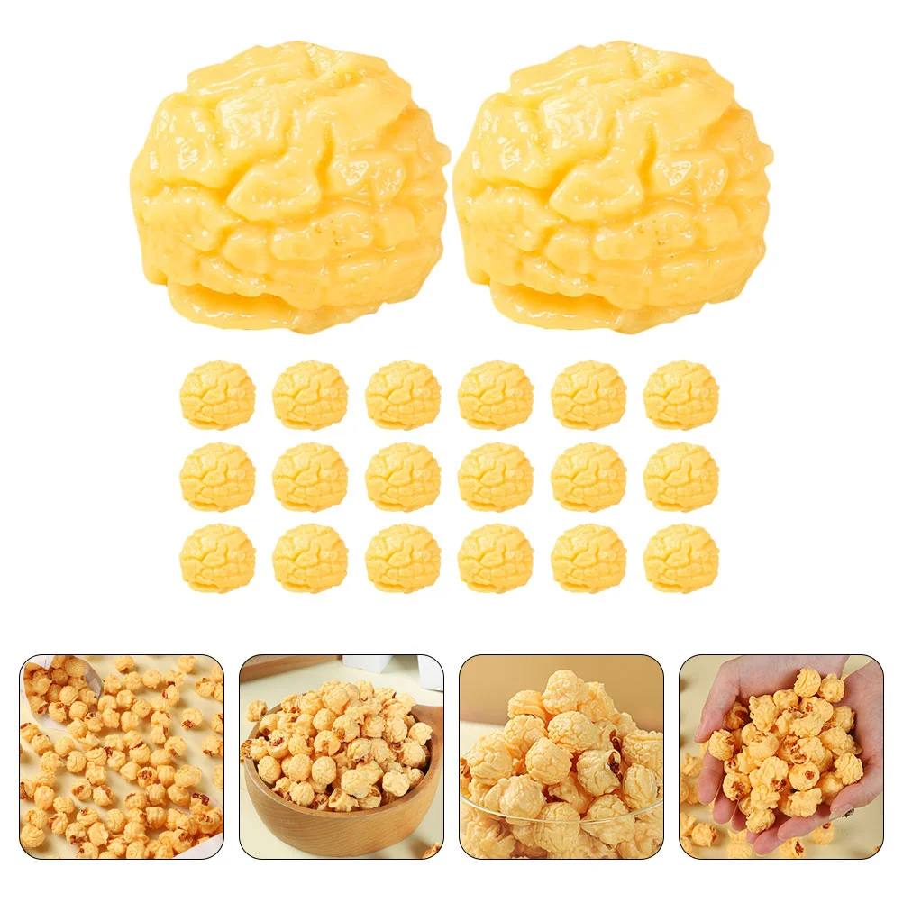 

20 Pcs Corn Kernel Model False Popcorn Kernels Photography Prop Pvc Educational Toy Adornment Artificial Food Decor
