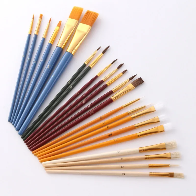 25Pcs/Set Paint Brush Watercolor Oil Acrylic Painting Set Wooden Handle Nylon Pointed Paint Brushes Art Supplies for Artists
25Pcs/Set Paint Brush Watercolor Oil Acrylic Painting Set Wooden Handle Nylon Pointed Paint Brushes Art Supplies for Artists