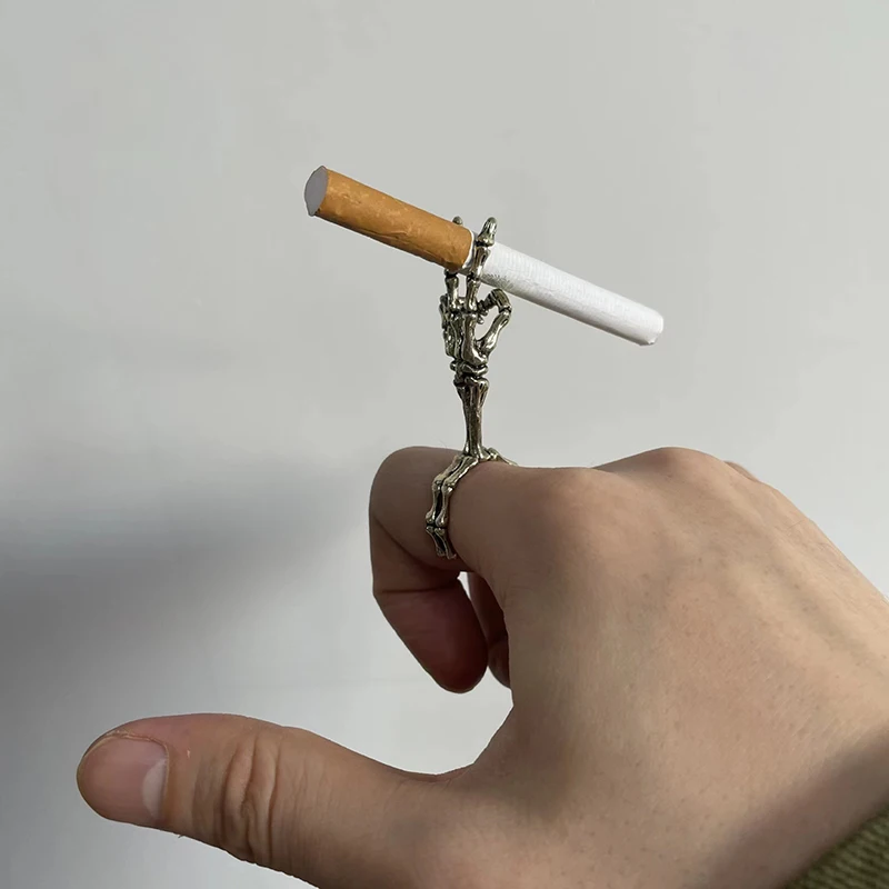 Porte-Cigare Rétro en Forme de Laguna et de Cerf, Anneau en Métal T1, Style Hip Hop, Accessoires pour struction er, Cadeau pour Homme 4