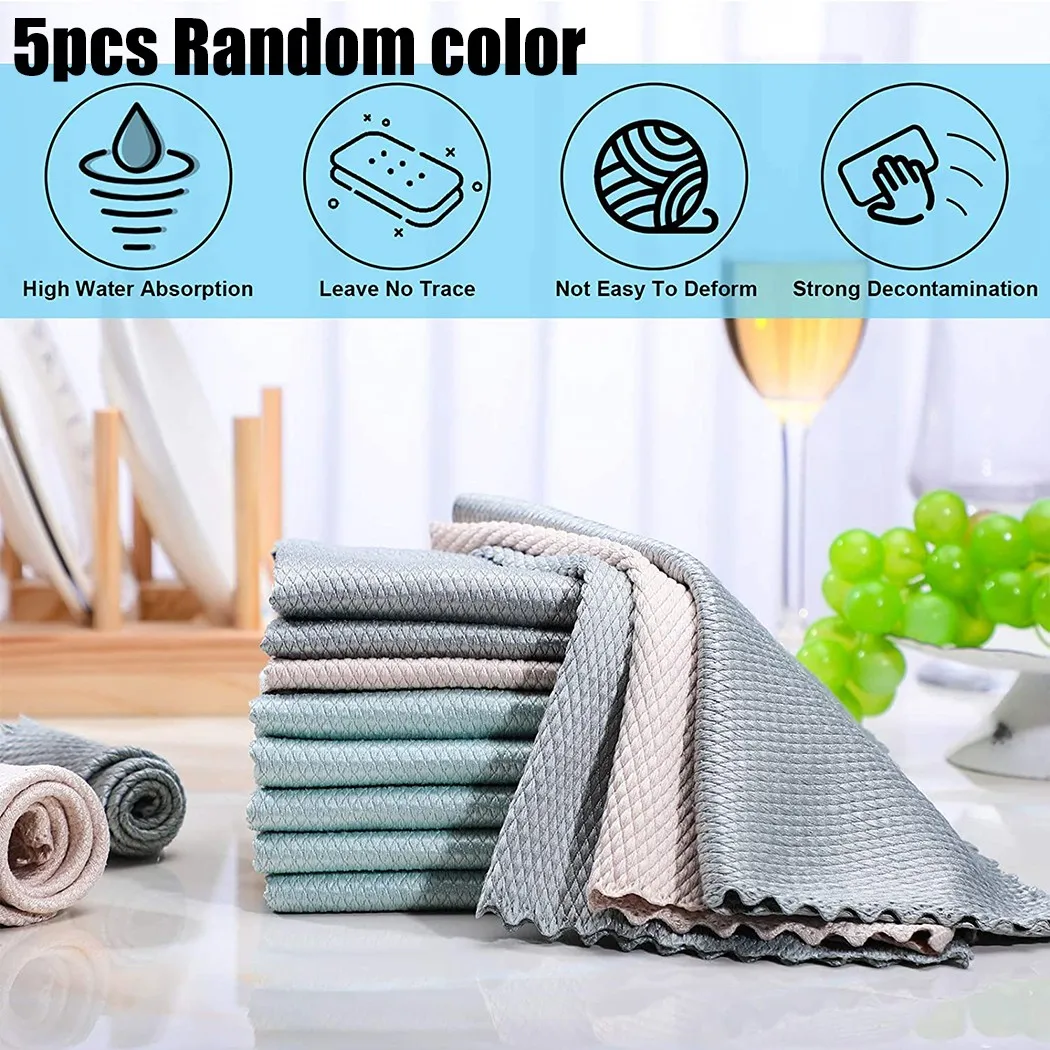 Special Fish Scale Wipes Rag Cleaning Cloth For Glass Cleaning Housework Tool And Accessories 5pcs 25*25cm Dry Or Damp
Special Fish Scale Wipes Rag Cleaning Cloth For Glass Cleaning Housework Tool And Accessories 5pcs 25*25cm Dry Or Damp