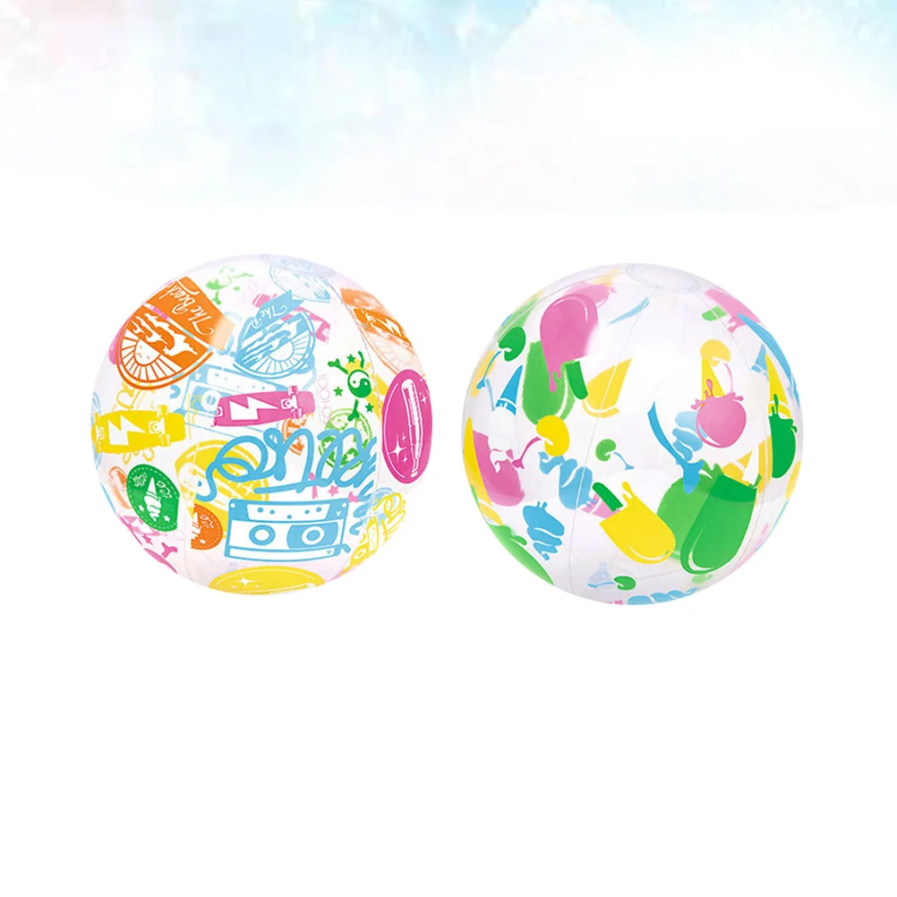 

2 PCS Beach Ball Billiards Kids Swimming Toy PVC Water Inflatable Child Balls for