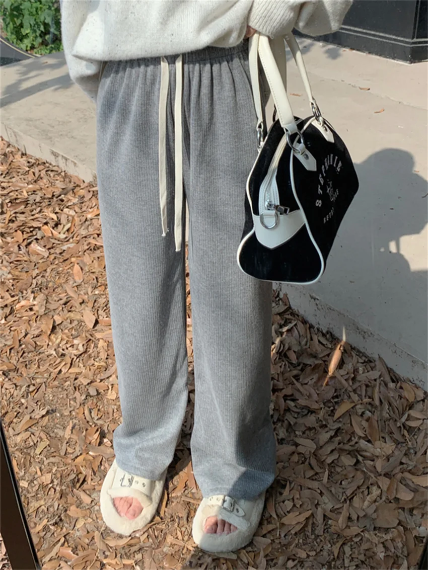 Alien Kitty New Arrival Women Pants Soft OL Winter Plush Warm Chic High Waist Loose Office Lady Gentle Slim Thicken Wide Leg 
Alien Kitty New Arrival Women Pants Soft OL Winter Plush Warm Chic High Waist Loose Office Lady Gentle Slim Thicken Wide Leg