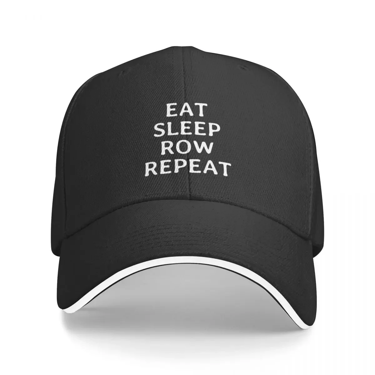 

Eat Sleep Row Repeat - Funny Minimalistic Saying Baseball Cap Hat Man Luxury Sun Cap Golf Caps Male Women's