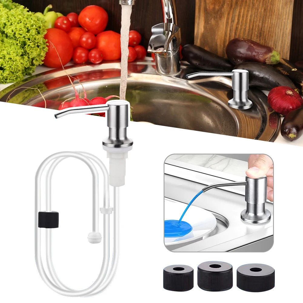 Kitchen Sink Liquid Soap Dispenser Pumps Stainless Steel Bathroom Lotion Detergent Built-in Soap Dispenser Extension Tube Acce
Kitchen Sink Liquid Soap Dispenser Pumps Stainless Steel Bathroom Lotion Detergent Built-in Soap Dispenser Extension Tube Acce