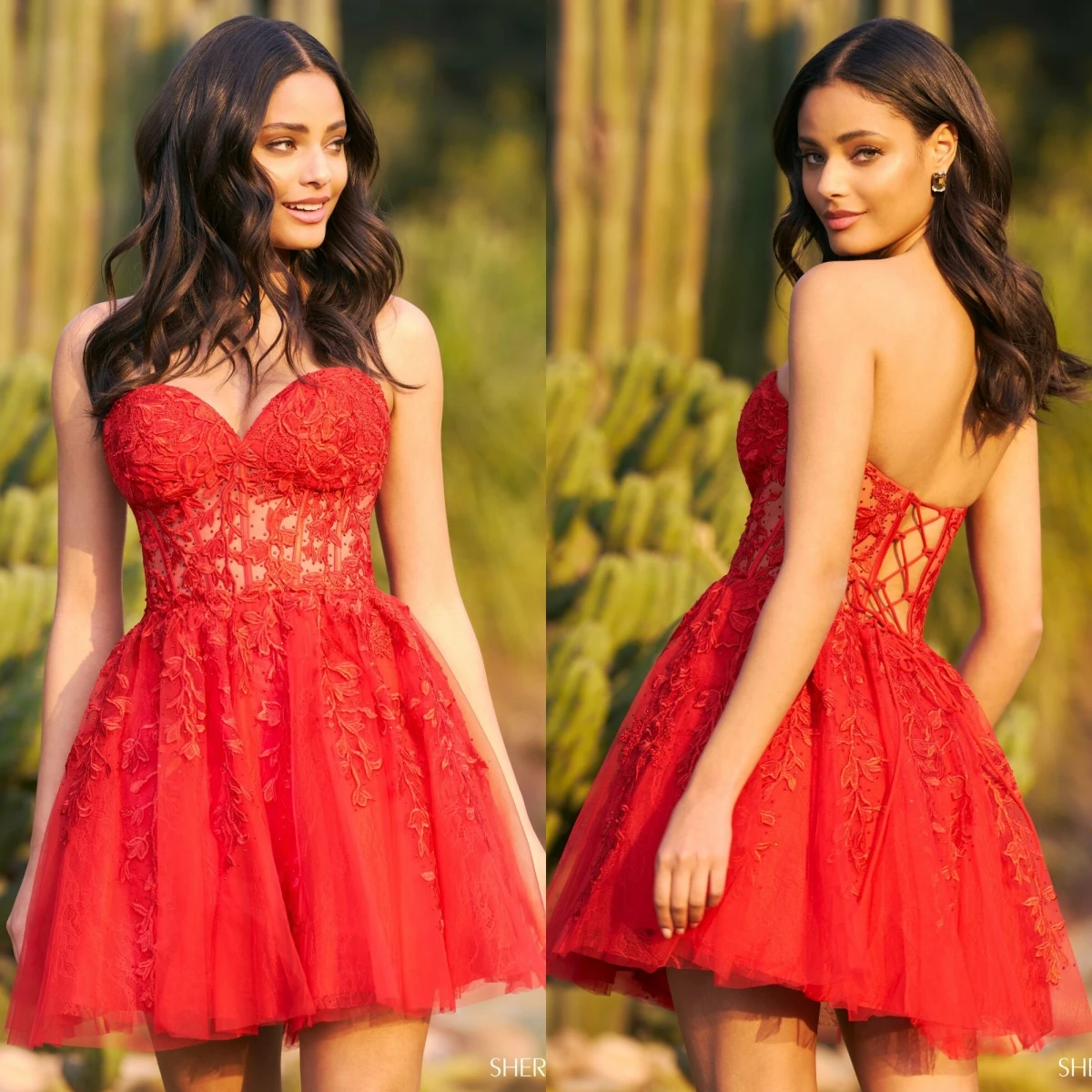 

Charming Red Short Cocktail Dresses Lace Appliqued Sleeveless Prom Gowns Vintage Celebrity Evening Party Homecoming Dresses