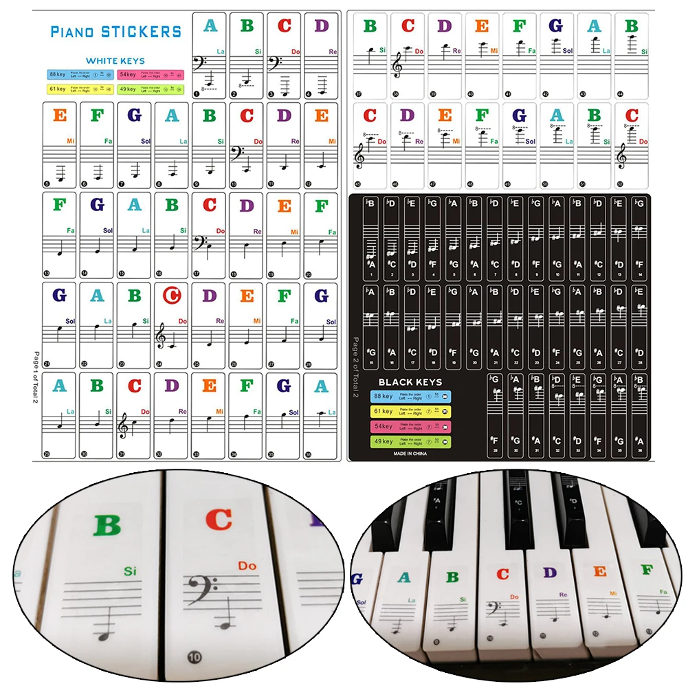 Color Piano Key Sticker 49/54/61/88 Keyboard Piano Stave Note Sticker Symbol Music Decal Notes Piano Spectrum Sticker Symbol
Color Piano Key Sticker 49/54/61/88 Keyboard Piano Stave Note Sticker Symbol Music Decal Notes Piano Spectrum Sticker Symbol