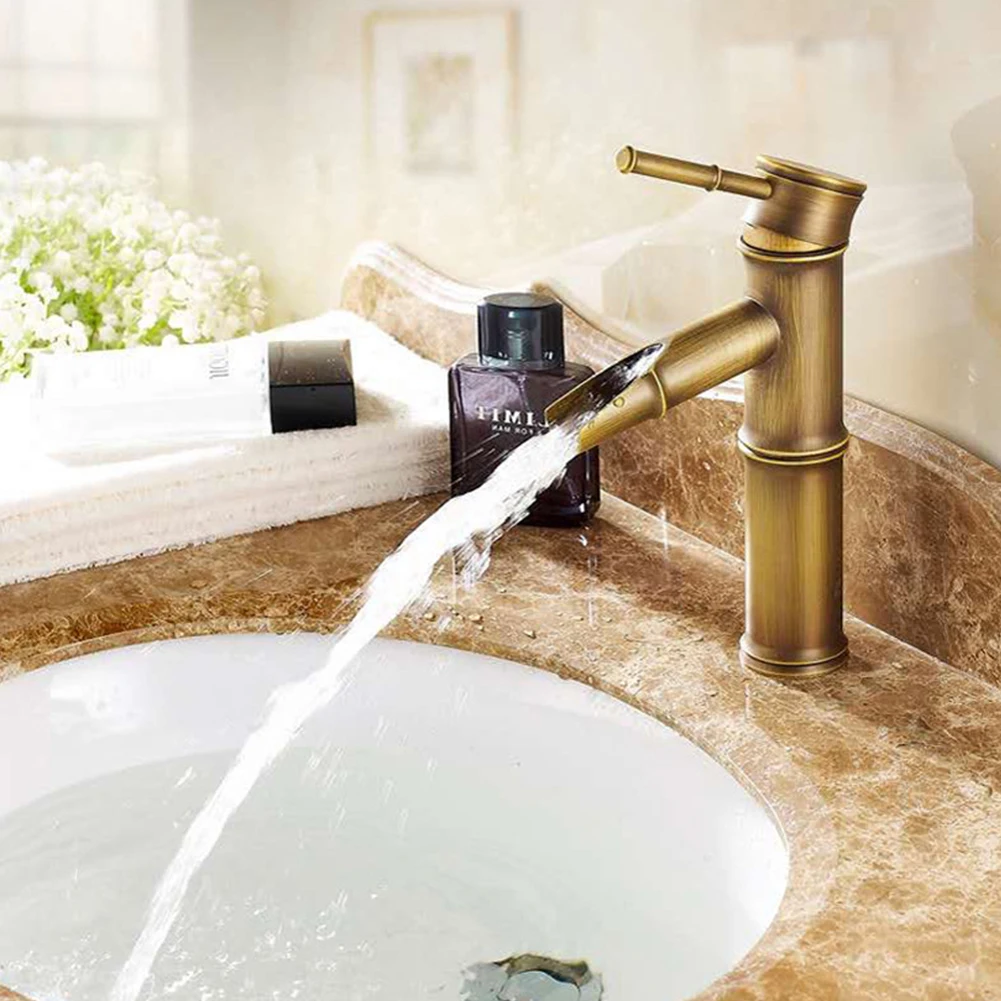 Basin Faucet Antique Brass Bamboo Shape Faucet Sink Mixer Faucet Single Handle For Kitchen Bathroom Family Hotel Bathtub
Basin Faucet Antique Brass Bamboo Shape Faucet Sink Mixer Faucet Single Handle For Kitchen Bathroom Family Hotel Bathtub