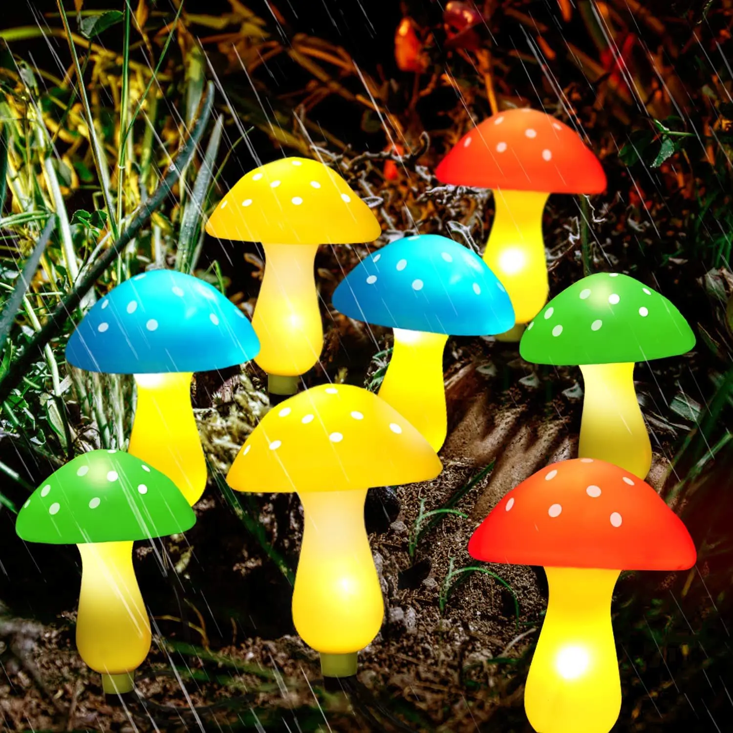 8IN1 Solar Garden Light Outdoor Waterproof Mushroom Pathway Light LED Fairy Garland Solar String Lights for Yard Lawn Pathway
8IN1 Solar Garden Light Outdoor Waterproof Mushroom Pathway Light LED Fairy Garland Solar String Lights for Yard Lawn Pathway