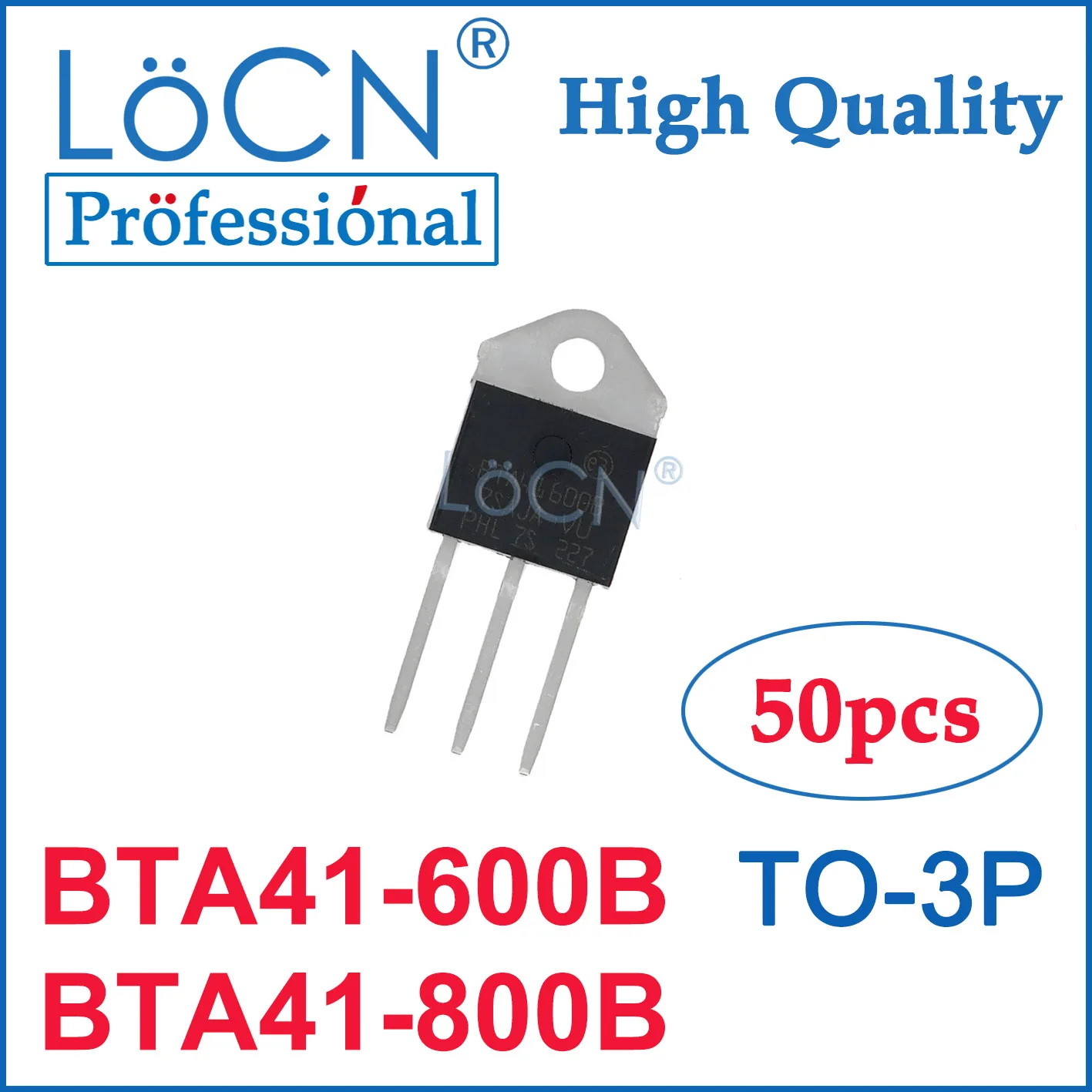 LoCN 50 шт. BTA41 фотосессия 600 в 800 в двунаправленный китайский большой чип высокого качества
LoCN 50 шт. BTA41 фотосессия 600 в 800 в двунаправленный китайский большой чип высокого качества