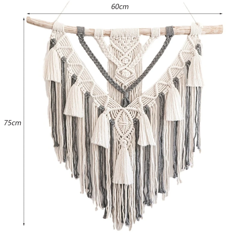 

Hand-Woven Color Macrame Wall Hanging Ornament Bohemian Craft Decoration Gorgeous Tapestry For Home Bedroom Wall Decor