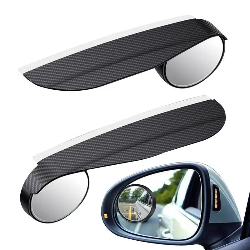 

2pcs Round Frameless Convex Rear View Mirrors Adjustable Blindspot Mirror Universal Wide Angled Auxiliary Rearview Reflectors