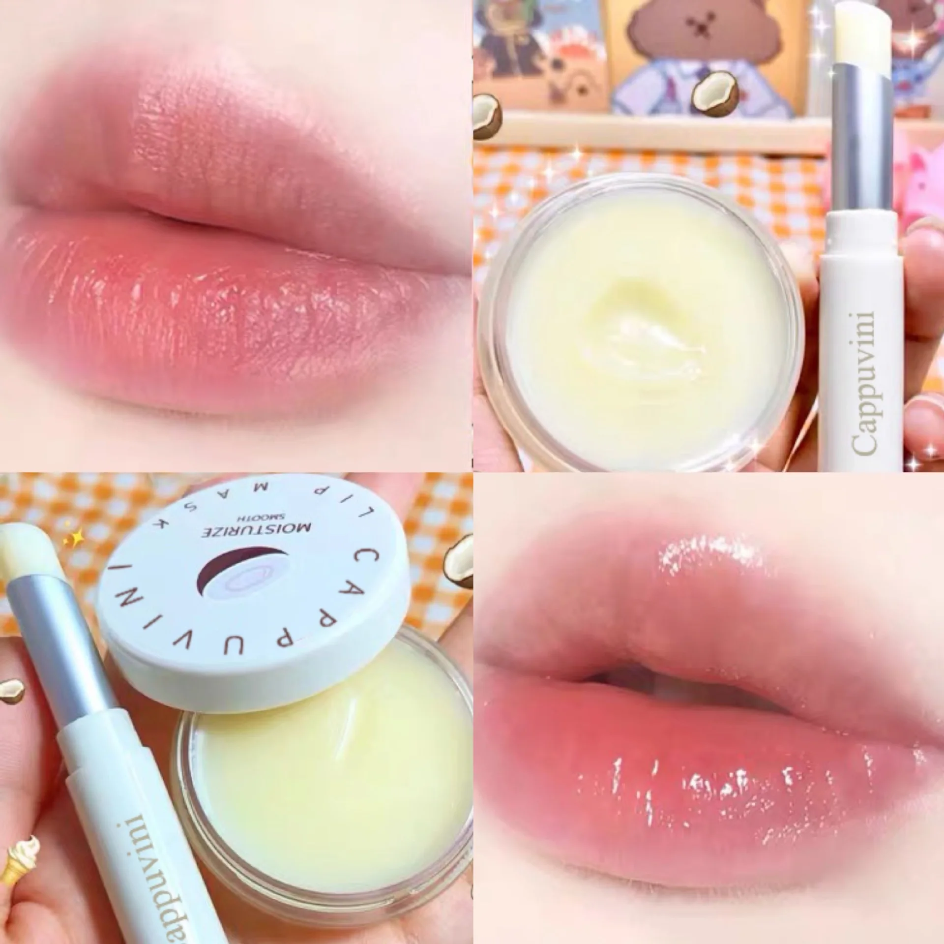 

Collagen Lip Sleeping Mask Lip Balm Moisturizer Fast Lightening Pink Lip Gloss Lipstick Lip Care Set Korea Cosmetics Makeup