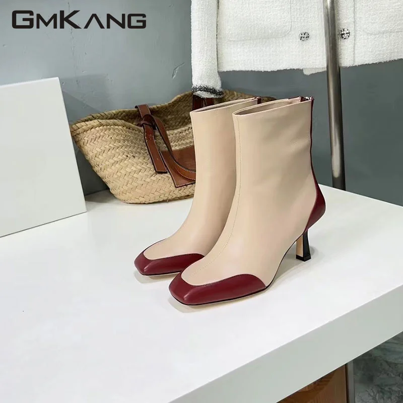Женские ботильоны с квадратным носком, черные, белые, коричневые эластичные ботинки на высоком каблуке, подиумная обувь, женские короткие ботинки с круглым каблуком
Женские ботильоны с квадратным носком, черные, белые, коричневые эластичные ботинки на высоком каблуке, подиумная обувь, женские короткие ботинки с круглым каблуком