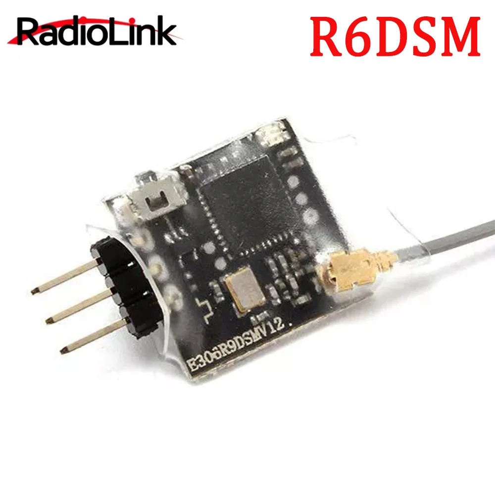 

Радиоуправляемый приемник Radiolink R6DSM, 2,4 ГГц, 10 каналов, Радиоуправляемый приемник DSSS и FHSS для передатчика AT9, AT9S, AT10, AT10II