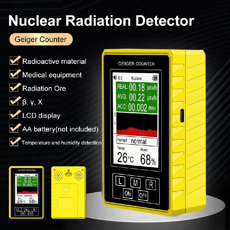 NEW BR-9C-XR-3 Pro 2-in-1 Handheld Digital Display Electromagnetic Radiation Nuclear Detector EMF Geiger Counter Accurate Tester
NEW BR-9C-XR-3 Pro 2-in-1 Handheld Digital Display Electromagnetic Radiation Nuclear Detector EMF Geiger Counter Accurate Tester