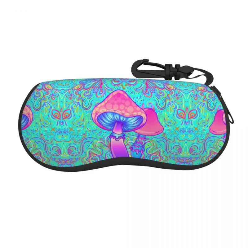 

Magic Mushroom Trippy Psychedelic Neon Pastel Goth Shell Eyeglasses Protector Cases Cute Sunglass Case Glasses Bag