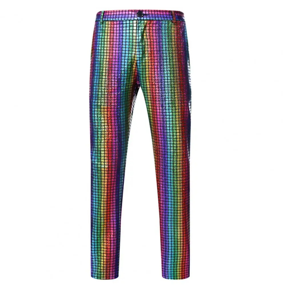 Breathable Men Pants Sparkling Men's Disco Pants Rainbow Sequin Trousers for Nightclub Dj Stage Performances Men Solid Pants
Breathable Men Pants Sparkling Men's Disco Pants Rainbow Sequin Trousers for Nightclub Dj Stage Performances Men Solid Pants